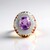 Anello in argento con Ametista Rose de France (Adela Silber)