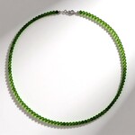 Collana in argento con Diopside Russo