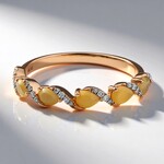Anello in oro con Opale di Welo AAA