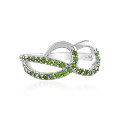 Anello in argento con Diopside Russo (MONOSONO COLLECTION)