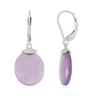 Lavendel-Chalzedon-Silberohrringe (MONOSONO COLLECTION)
