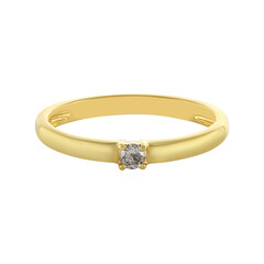 I4 Champagner-Brillant-Silberring