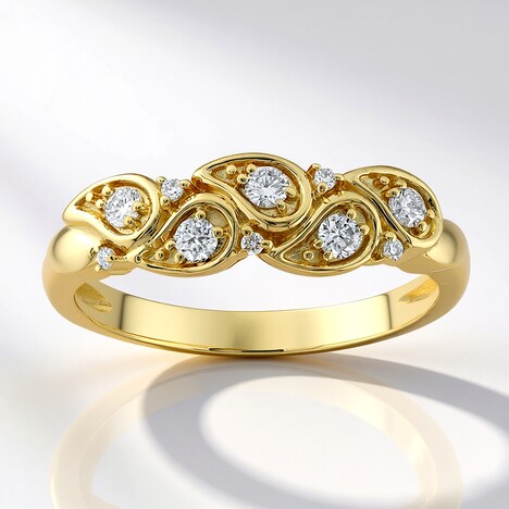 Anello in oro con Diamante I1 (H) (de Melo Gold)