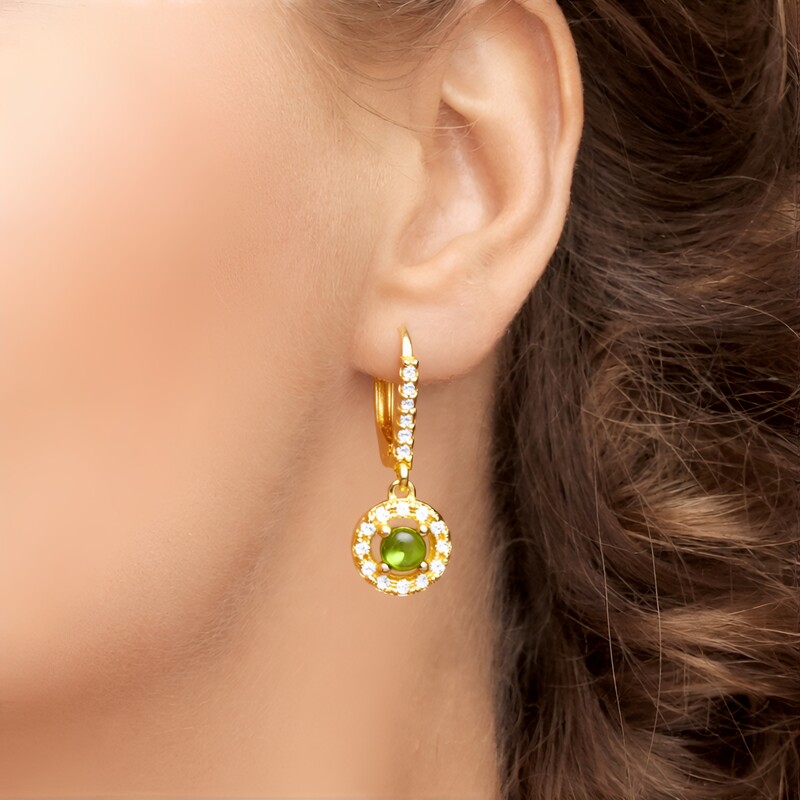 Orecchini in argento con Vesuvianite