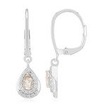 Boucles d'oreilles en argent et Morganite du Brésil