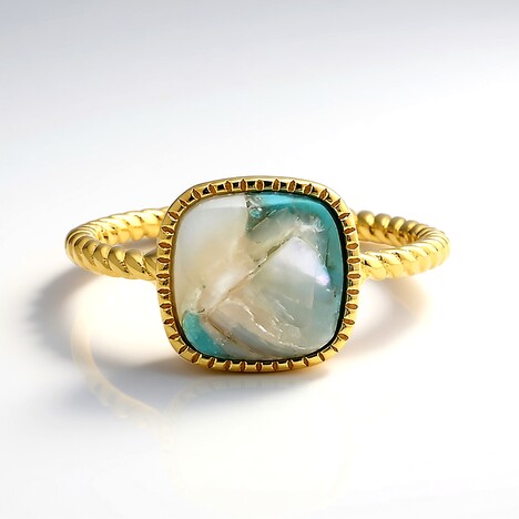 Anello in argento con Mosaico turchese