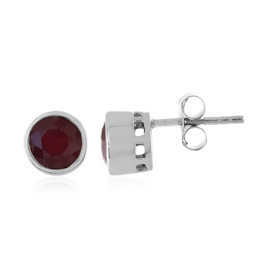 Orecchini in argento con Rubino del Madagascar
