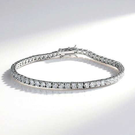 Bracciale in argento con Topazio Bianco