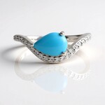 Anello in argento con Turchese Sleeping Beauty (Faszination Türkis)