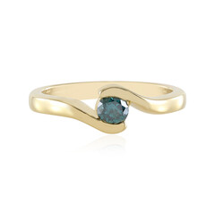 Anello in argento con Diamante Blu I3