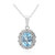 Himmelblauer Topas-Silberhalskette