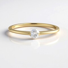 Anello in oro con Diamante IF (G) (de Melo Gold)