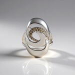 Bague en argent et Diamant champagne I3 (de Melo Essence)