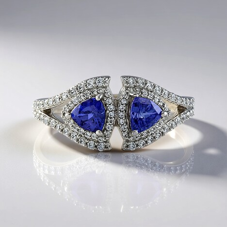 Bague en argent et Tanzanite