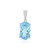 Himmelblauer Topas-Silberanhänger