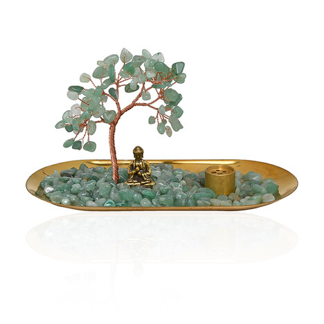 Aventurin-Baum mit Buddha