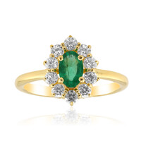 Zilveren ring met een Zambia-smaragd