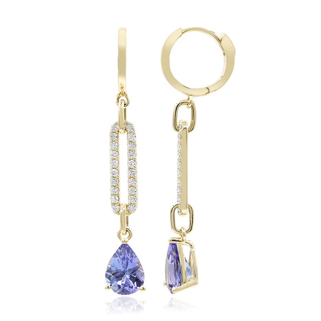 AAA-Tansanit-Goldohrringe (CIRARI)