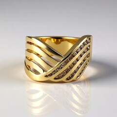 Anello in oro con Diamante Champagne I2 (de Melo Gold)