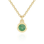 Colombian Emerald Silver Necklace