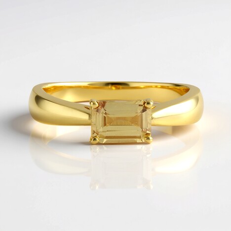 Anello in argento con Zircone Giallo (Adela Silber)
