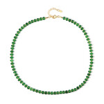 Green Quartz Silver Necklace (Riya)