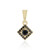 Pendentif en or et Diamant noir