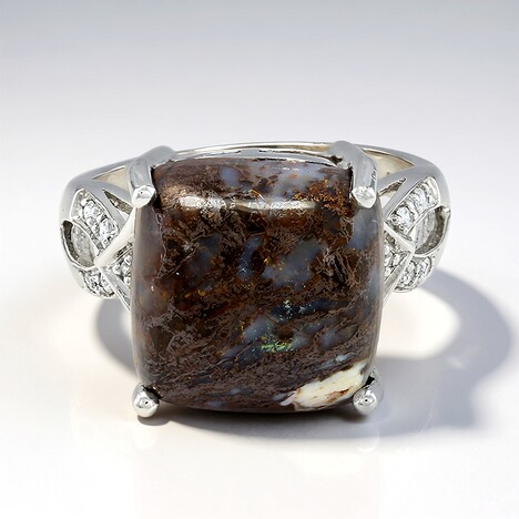 Anello in argento con Quarzo Dinosauro