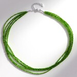 Collana in argento con Diopside Russo