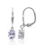 Boucles d'oreilles en argent et Tanzanite