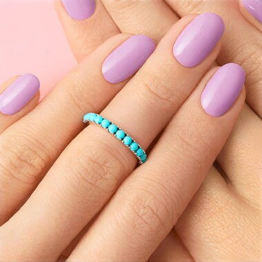 Bague en argent et Turquoise Sleeping Beauty