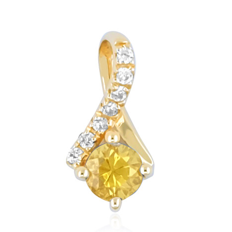 Gelber Saphir-Goldanhänger