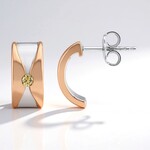 Orecchini in argento con Diamante Argyle Rose de France I1 (Annette)