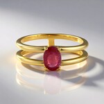 Anello in argento con Rubino Bemainty