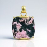 Ciondolo in argento con Rodonite Sulavesi (Bali Barong)
