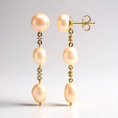 Orecchini in argento con Perla d'Acqua Dolce Arancione (TPC)