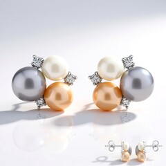 Orecchini in argento con Perla d'Acqua Dolce Argentata (TPC)