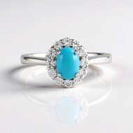 Bague en argent et Turquoise Sleeping Beauty (Faszination Türkis)