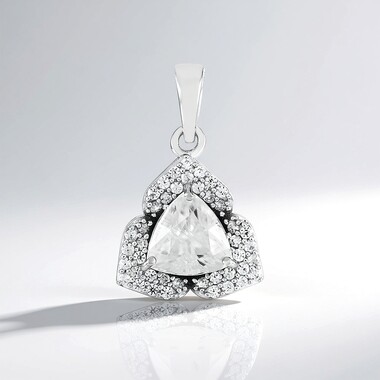 Ciondolo in argento con Zircone (Adela Silber)