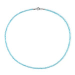 Himmelblauer Topas-Silberhalskette