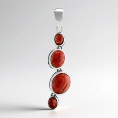 Ciondolo in argento con Conchiglia di Ostrica Spinosa Arancione (Jones Lee)