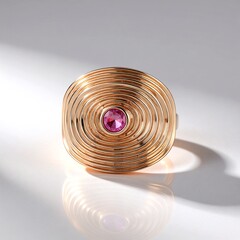 Anello in argento con Zaffiro Rosa del Madagascar (MONOSONO COLLECTION)