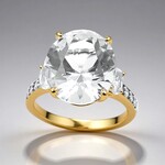 Anello in oro con Danburite