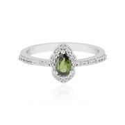 Grüner Ceylon-Zirkon-Silberring