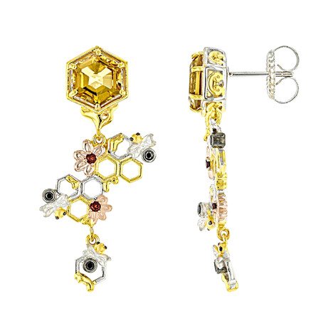 Citrine Silver Earrings (Gems en Vogue)
