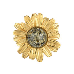 Colgante en plata con Ámbar báltico verde