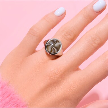Bague en argent et Pierre de feu (dagen)