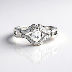 Anello in argento con Petalite