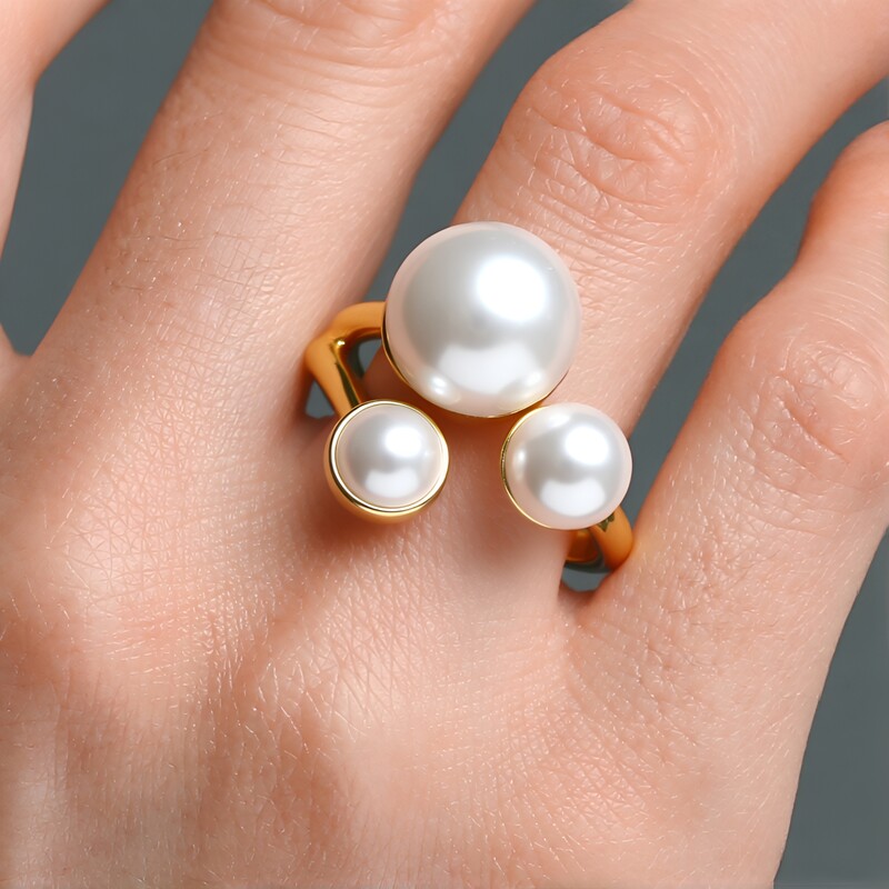 Anillo en plata con Perla blanca Freshwater (TPC)