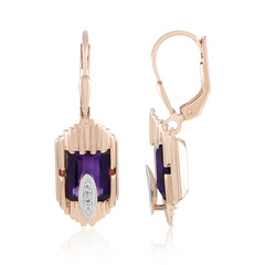 Sambia-Amethyst-Silberohrringe